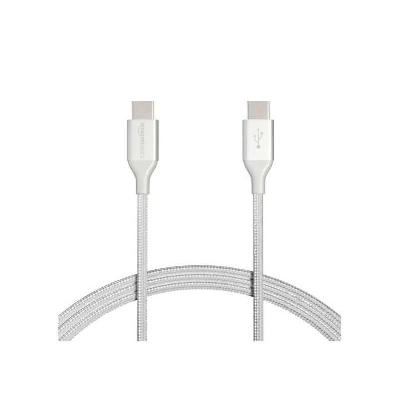 Amazon Basics Double Braided Nylon USB Type-C to Type-C 2.0 Cable ...